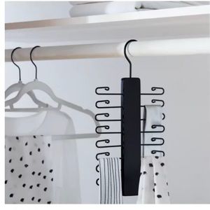 Squared Away Wood Belt/Tie Hanger in Black